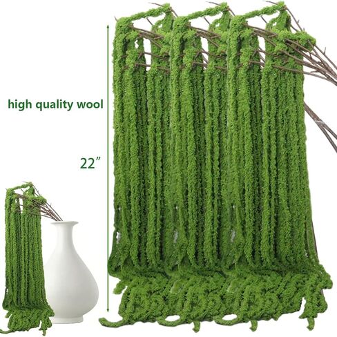 22" Artificial Amaranthus 2pcs Lifelike Fake Jolie Yarn Hanging Flowers with Branch Green Amaranthus Plant Greenery for Vase Bouquets Home Office Wedding Decor. in Saudi Arabia