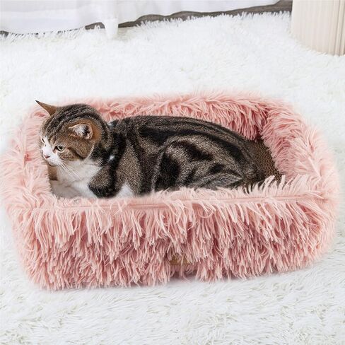 Cat Scratcher Bed,Cat Scratcher Box with Removable Cardboard,Corrugated Board Rectangular Cat Scratch Lounge,Large Cat Scratch Pad for Furniture Protection(Dark Grey) in Kuwait