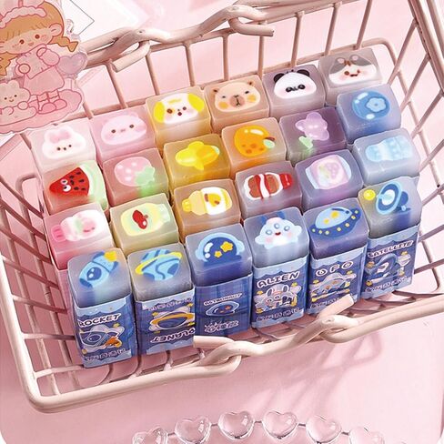 30 Pcs Cute Erasers Cartoon Animal Eraser Kawaii 3D Eraser Pencil Eraser for Students Girls Kids Boys Women School Office Supplies Small Eraser Gift Pack (Animal) in Saudi Arabia