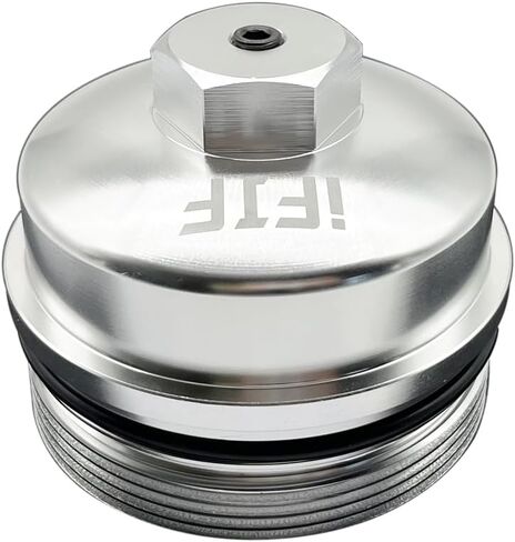 iFJF EC781 Oil Filter Cap Replacement for FL2016 2003-2007 6.0L 2008-2010 6.4L Powerstroke F250 F350 F450 F550 Super Duty 2003-2005 Excursion 1840754C91 3C3Z-6766-CA(cap) in Kuwait