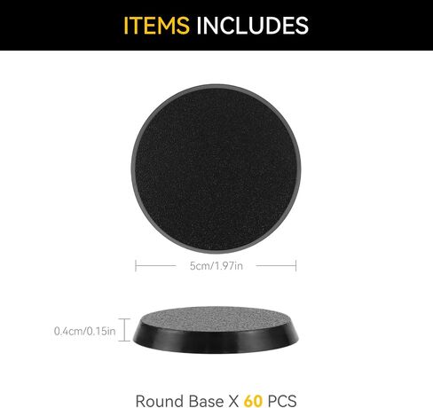 100pcs 25mm 28.5mm 32mm 40mm Mix Mix Black Round Miniature Miniature ، قاعدة نموذجية للنمنيات المصغرة للألعاب أو ألعاب Wargames Table Table in Kuwait