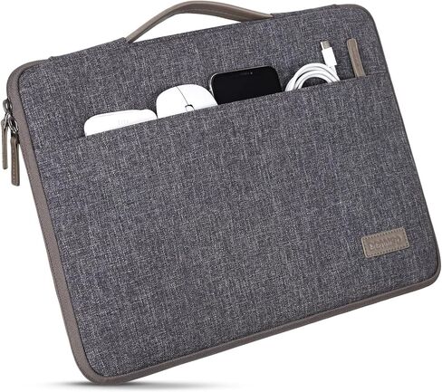 DOMISO 16 inch Laptop Sleeve Canvas Notebook Portable Carrying Bag Case Handbag for 16" Dell/HP Pavilion Envy/ThinkPad IdeaPad/ASUS Vivobook,Pink in Kuwait