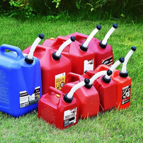 Gas Can Spout Replacement, Replacement Gas Can Spout. Gas Can Nozzle (5 Kit-Yellow) All gaskets are installed and ready to use upon receipt. For 1/2/5/10 gallon gas can. Easy and convenient to use in Kuwait
