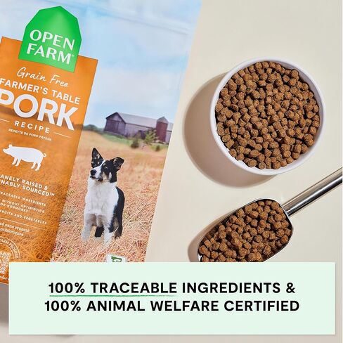 Open Farm, Grain-Free Dry Dog Food, Complete & Balanced Kibble, Sustainably & Ethically Sourced Ingredients, Non-GMO Veggies & Superfoods, Catch-of-The-Season Whitefish Recipe, 22lb Bag in Kuwait
