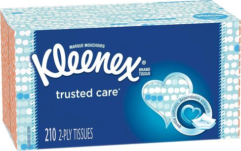 Kleenex Trusted Care Facial Tissues, 3 Flat Boxes, 160 Tissues per Box, 2-Ply (480 Total Tissues), Packaging May Vary in Kuwait