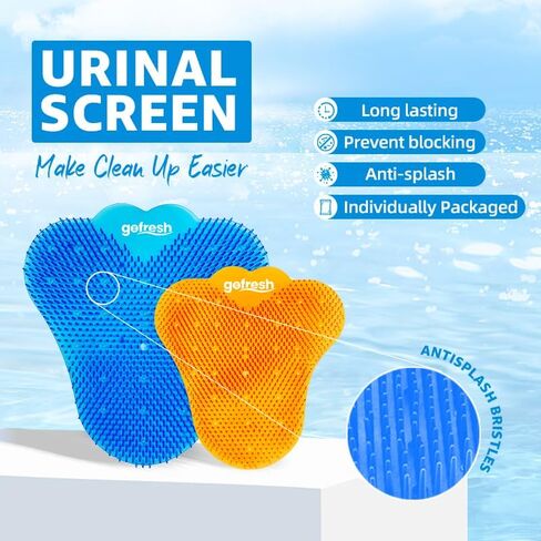 Urinal Screen Deodorizer (5 pack) Premium Long Bristle Anti-Splash 30 Day Odor Protection, One Size Fits All, For Toilet, Bathroom, Office, Restaurant, School, Hotel, Urinal Cake Alternative in Saudi Arabia
