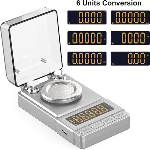 MAXUS Digital Milligram Scale 50g/0.001g, Compact Mg Scale with 20g Calibration Weight and Accessories, Black Powder Scale for Reloading in Kuwait