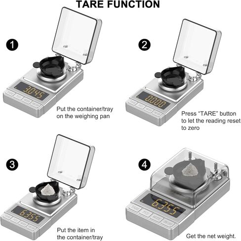 MAXUS Digital Milligram Scale 50g/0.001g, Compact Mg Scale with 20g Calibration Weight and Accessories, Black Powder Scale for Reloading in Kuwait