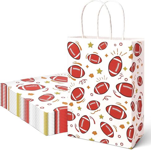 Shindel 16PCS Soccer Gift Bags, Paper Bags with Handles Soccer Goodie Bags Soccer Party Favor Bags Treat Candy Bags for Kids Birthday Gift Giving in Saudi Arabia