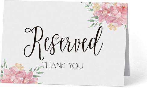 Reserved Table Signs(4x6 Inch, 20 PCS), Reserved Table Tent Card for Wedding, Double Sided Reserved Table Signs,Modern Reserved Signs for Party Restaurant -YDC05 in Saudi Arabia