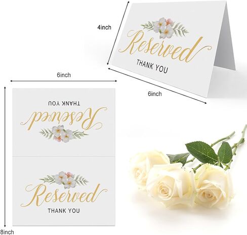 Reserved Table Signs(4x6 Inch, 20 PCS), Reserved Table Tent Card for Wedding, Double Sided Reserved Table Signs,Modern Reserved Signs for Party Restaurant -YDC05 in Saudi Arabia