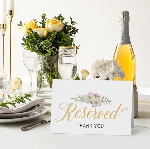 Reserved Table Signs(4x6 Inch, 20 PCS), Reserved Table Tent Card for Wedding, Double Sided Reserved Table Signs,Modern Reserved Signs for Party Restaurant -YDC05 in Saudi Arabia