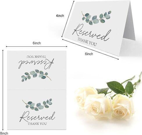 Reserved Table Signs(4x6 Inch, 20 PCS), Reserved Table Tent Card for Wedding, Double Sided Reserved Table Signs,Modern Reserved Signs for Party Restaurant -YDC05 in Saudi Arabia