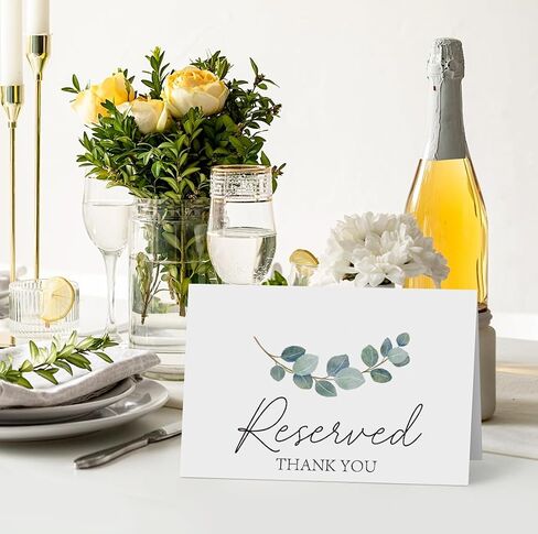 Reserved Table Signs(4x6 Inch, 20 PCS), Reserved Table Tent Card for Wedding, Double Sided Reserved Table Signs,Modern Reserved Signs for Party Restaurant -YDC05 in Saudi Arabia