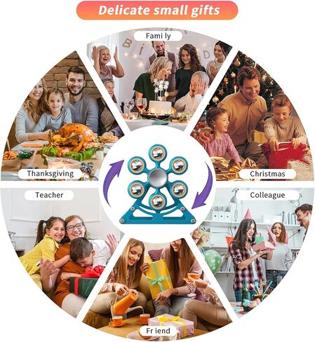 أدوات المكتب ذات الأداء المكتبي لـ Ferris-Wheels-Spinner: 4mins Metal Kinetic-Spinner Cooldgets لعيد الميلاد المنزل ، ADC-Toy ADHD ، هدية تخفيف الإجهاد للطفل للأطفال في سن المراهقة البالغة in Kuwait