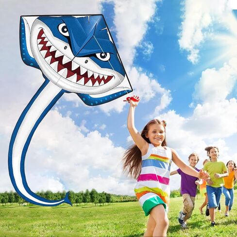 Kite for Kids Adults, 2 Pack Kites Include Large Kite and a Mini Finger Launcher Kite, Easy to Fly Kites for Kids Beginner, Beach Kite Birthday Gift Kids Kite for Ages 4-8 8-12 in Kuwait