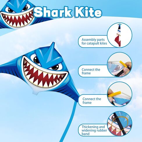 Kite for Kids Adults, 2 Pack Kites Include Large Kite and a Mini Finger Launcher Kite, Easy to Fly Kites for Kids Beginner, Beach Kite Birthday Gift Kids Kite for Ages 4-8 8-12 in Kuwait