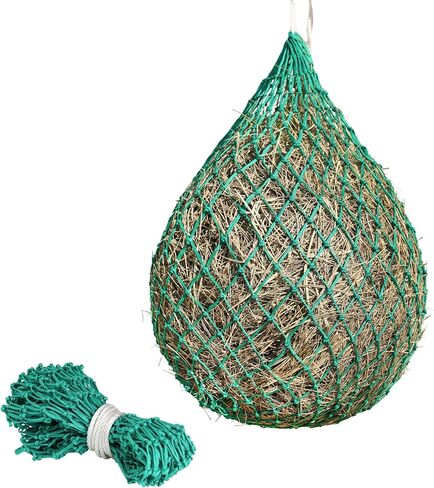 Tackmore Slow Feed Hay Net for Horses 40’’ Hay Bag Horse hay Feeder Net with 2’’ Holes Black in Kuwait