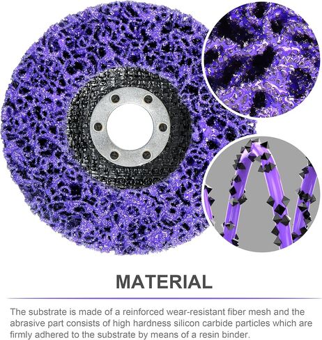 10-Pack 4" Paint Stripping Discs, 5 Purple & 5 Black for Angle Grinder, Ideal for Rust, Paint, and Adhesive Removal on Metal and Wood in Saudi Arabia