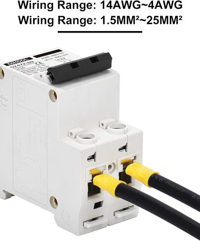 DIHOOL DC Miniature Circuit Breaker, 2-Pole 30 Amp Solar Disconnect Switch, AC DC Universal DIN Rail Mount Circuit Breakers in Saudi Arabia