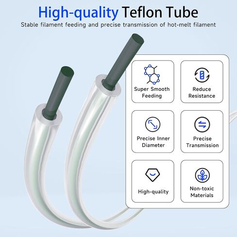 أنبوب UNIDO PTFE Teflon 5M مع قاطع، 2.5 مم ID×4mm OD PTFE يناسب Bambu Lab A1/A1 mini/P1P/P1S/X1C، أنبوب Bowden لطابعة Creality K1/K1 Max/Ender 3 V3 Direct Drive Extruder ثلاثية الأبعاد (أبيض) in Saudi Arabia