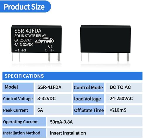 (2pcs) Solid State Relay 1a,dc SSR din Rail,Input:3-32Vdc,Output:5-60Vdc,41Fdd,Signal Relay,Non-Contact Relay,Mini,Slim 12V 5V 3v 3.3V Ac dc-dc,Board in Saudi Arabia