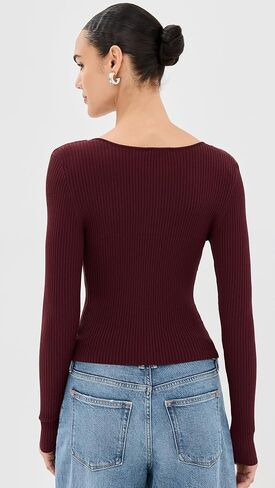 Good American Women's Virgo Rib Zip Front Sweater in Saudi Arabia