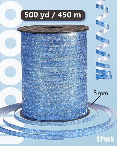 PartyWoo Black and Gold Curling Ribbon, 219 Yard Ribbon for Balloons, Balloon String, Balloon Ribbon, Curling Ribbon for Craft, Ribbon for Gift Wrapping, Crafting, Wedding, Florist Flower (1 Roll) in Kuwait