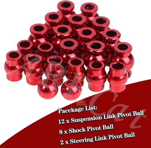Aluminum Suspension Link Pivot Ball,Shock Pivot Ball,Steering Link Pivot Ball for 1/10 Arrma Senton Granite Big Rock Vorteks Typhon 4X4 3S&550,22 PCS Upgrades Part Hops Up,Replace AR330515,Blue in Kuwait