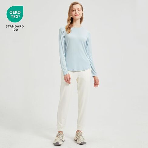 netdraw Women's Ultra-Soft Bamboo Viscose Sweatpants Cotton Lounge Yoga Jogger Tapered Pants in Kuwait