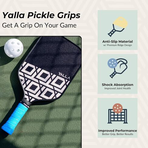 شريط قبضة كرة البيسبول من Pickle Grips - غلاف قبضة زائدة لمضرب كرة البيسبول - غلاف قبضة مجداف ماص للرطوبة (عبوتان) in Kuwait