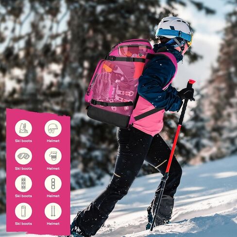 Maelstrom Ski Boot Bag,55L Large Ski Boots Travel Backpack for Men Women,Waterproof Snowboard Boot Bag for Skis Accessories in Kuwait