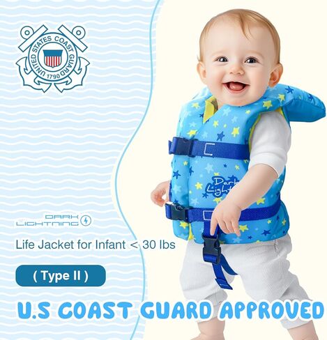 Coast Guard Approved Life Vest Kids/Todder, Baby/Infant Life Jacket 0-30 lbs, Toddler Floaties 20-30 Pounds in Kuwait
