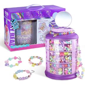Woiworco Jewelry Making Kits Bracelet Making Kit with Jewelry Box, Valentine's Day Gifts Birthday Gifts for Kids Girls 4-6 8-12, Art and Craft Set