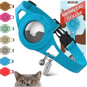 طوق القط Airtag Hypoallergenic Airtag مع قفل الانفصال ، Bell & Id. متوافق مع Airtag. مقاوم للماء وخفيفة الوزن طوق طوق الجوية. متينة ومقاومة للدموع طوق الجعة.