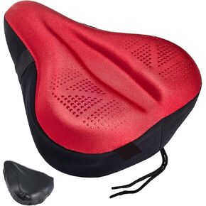 Zacro Bike Seat Cushion - Padded Gel Bike Seat Cover for Men & Women, Padding Bicycle Saddle fit with Peloton/Spin Stationary Exercise/Mountain Road Cycling Bike