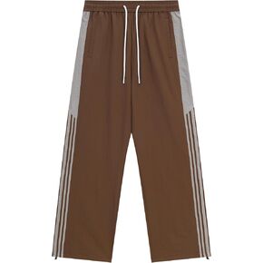 Aelfric Eden Striped Track Pants Men Parachute Pants Women Baggy Sweatpants Y2k Wide Leg Cargo Pants with Drawstring