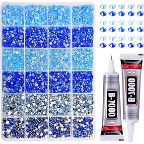 Pink Rhinestones for Crafting, Mixed 3mm 4mm 5mm Craft Rhinestones, Flat Back Pink Half Pearls for Crafting, Clothes, Shoes, Nails, Bulk Resin Rhinestones for Bedazzling with B7000 Glue