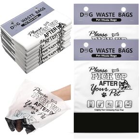 Ireer 500 Pcs 2 Ply Header Dog Waste Bags Bulk Dog Poop Station Refills Pet Waste Bags Thicker Leakproof Disposal No More Warm Yuck Feeling for Home Outdoor Parks Communities HOAs