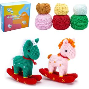 Darmaija Dachshund Crochet Kit for Beginners Big Doll Crochet Kits for Kids & Adults Amigurumi Starter Kit with Crochet Diagram & Step by Step Video Tutorials (40%+ Yarn Extra)