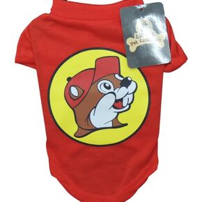 Buc-ee's Dog Shirt - Pet Clothes - Small - Medium - Large - Hoodie - Solf Material - Tie Die - Red - Beathable - Beaver Logo (Red Hoodie, Medium)