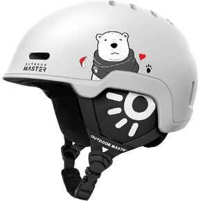 OutdoorMaster Kids Ski Helmet, Snowboard Helmet for Boys, Girls & Youth, Durable PC Shell, Protective EPS Foam & 12 Cooling Vents, Dial Fit Snow Helmet, Certified Snow Sport Helmet Snowboarding Helmet