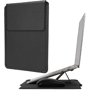 Laptop Sleeve with Stand and Mouse Pad Leather Laptop Case Notebook Computer Protective Cover for MacBook Air/Pro Dell Lenovo ThinkPad HP Samsung Chromebook (Galaxy Pink, 15-16 inch) in Kuwait