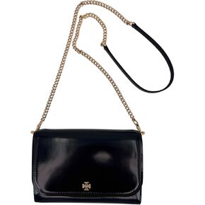 Tory Burch 147214 Emerson Tory Navy Blue With Gold Hardware Saffiano Leather Women's Adjustable Shoulder Bag