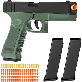Toy Gun - Stress Shot with Semi-Automatic Mode, Realistic Shell Ejecting Toy Guns, Birthday (Black and Red)