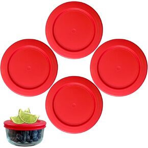 Replacement Lids Covers for Pyrex 1 Cup Food Storage Glass Containers Bowls dish 7202-PC (Container not Included) (Turquoise, Blue, Red, 6 Pack)