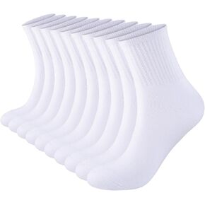 Womens Cotton Cushioned Ankle Socks, Athletic Quarter Socks Mini Crew Socks.