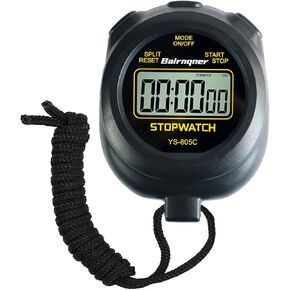 Stopwatch Timer with Countdown, ON/Off Simple Operation No Clock No Date, Digital Stop Watch for Sports, Black