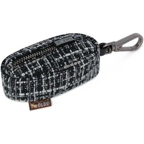 P.L.A.Y. Proper Pup Poop Bag Dispenser - Houndstooth Red/Black - Dogs & Pet Waste Management Holder, 15ct Bag Roll, Clip Attachment, Upcycled Material