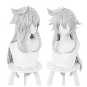 Long Brown Pigtails Synthetic Hair Costume Halloween Wigs With Free Wig Cap For Party（Hu Tao）